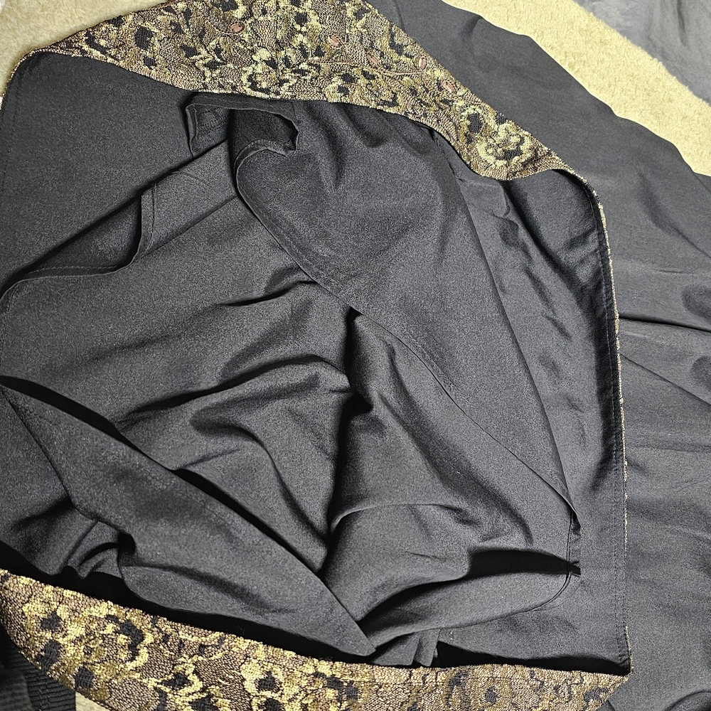 Free People Black & Gold Sequin Embroidered Lace Halter Style Mini Dress XS - Picture 8 of 15